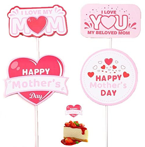 1 Set Mother's Day Cake Topper Cupcake Topper Picks Theme Party Kuchendekorationen Für Muttertagsgeschenk