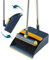 Broom and Dustpan Set, 10.43inch Broom and Dustpan Set for Home, Broom Rotating Head Dustpan with Teeth, Lobby Indoor Floor Cleaning Tools for Home