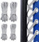 SKHAOVS 4 Stück Relaxiege-Liegestuhl Elastische Schnur Gummikordel, Zero Gravity Stuhl Ersatz Schnur, Elastischer Stuhl Reparatur Kit, Gartenliege, Strandliege, Patio Stuhl (Grau)
