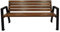 Primario Grande Gartenbank Wetterfest Holz 125cm - Holzbank Outdoor Pulverbeschichtet - Parkbank aus Skandinavische Fichte - Geschliffene Bretter - Bank mit Solider Rahmen (Moderno, Braun)