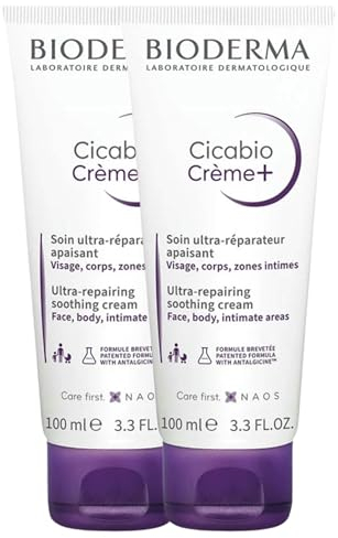 CICABIO Heilcreme | Reparierende und beruhigende Creme | Anti-Kratz-Wirkung | Stellt die Epidermis wieder her | Set mit 2 x 100 ml