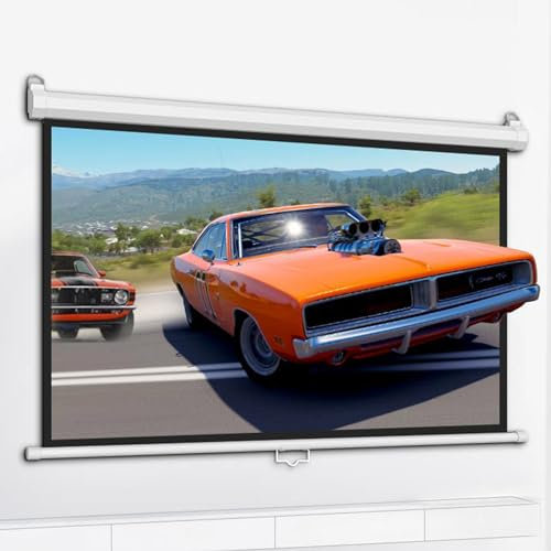 Telo Proiettore 60 Pollici, Schermo Proiezione home cinema videoproiettore Formato 4:3 16:9, 4K HD Anti-piega Ufficio Schermo per proiettore per Installazione a Parete o soffitto ( Size : 60 (4:3) )
