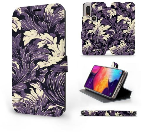 MOBIWEAR | Slim FLIP Case | Kompatibel mit Motorola One Vision, Made in EU handyhülle, Premium Schutzhülle, Transparent TPU Silicon, Book Style Hülle, Tasche - VA46S