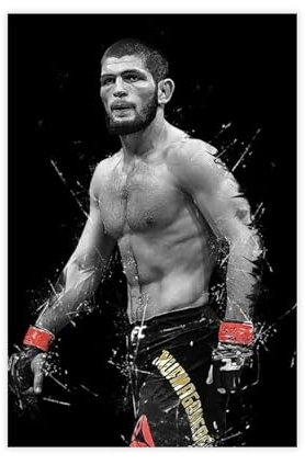 NWGACS Khabib Nurmagomedov Leinwand-Poster, Schlafzimmer-Dekor, Sportlandschaft, Büro, Raumdekoration, Geschenk, ungerahmt, 30 x 45 cm