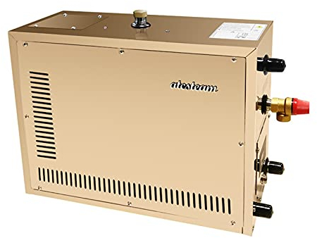 Dampfgenerator für Sauna 9kw Automatik Edelstahl Dampfgenerator Automatische Entkalkung Sauna Zimmer Dampfbadmaschine for Spa-Raum Digital Controller mit Ferntemperaturregelung(Color:8kw)