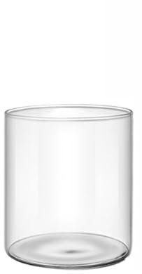 LUCKGONI Moderne Blumenvase aus klarem Glas, zylinderförmig, Blumenvase, elegante Tischdekoration
