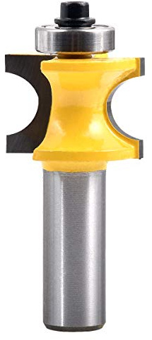 HOHXEN 1/2'' Shank Bullnose Router Bit,1/2'' Dia Half Round Blade,for Wood Milling Cutter Flooring Wood Working Tools