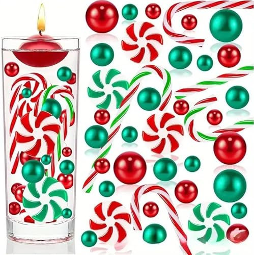 Daover Velas Flotantes de Relleno de Jarrones de Navidad, 5000 Unidades perlas de Agua Transparentes, Perlas Flotantes Transparentes, Hidrogel Transparente, Decoración de Navidad