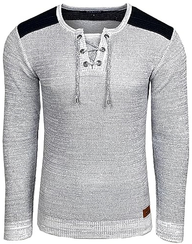 Subliminal - Jersey para hombre, cuello en V, malla lisa, jersey de invierno BX52205