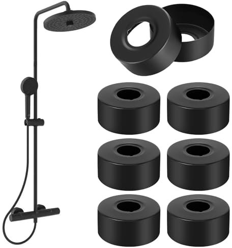 NCCHDZSW 8 rosetas de cubierta de acero inoxidable 66 x 25 x 30 mm para tubo de calefacción, roseta, roseta, grifo de ducha, cubiertas decorativas para tuberías para grifo de ducha, decoración de