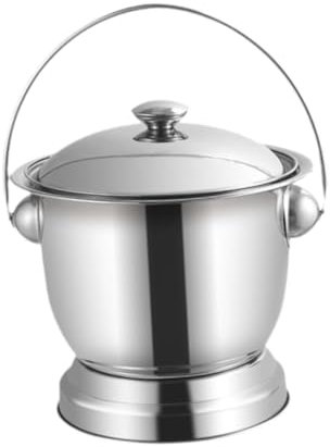 JAYIOLA Pot de Chambre Poste En Acier Inoxydable avec Un Seau de Chambre à Usine D'urinoir Du Couvercle pour Adultes pour Adultes