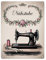 Vintage Nähmaschine Nähstube Souvenir Metallschild XXL in 28x38 cm für kreative Nähliebhaber - lustiges Deko-Schild