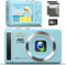 Digital Camera 4K UHD Vlogging Camera, 64MP Autofocus Compact Camera with 16X Digital Zoom, Rechargeable 2.4” Mini Kids Camera with 32GB Memory Card,2 Batteries for Beginners Students Teenagers