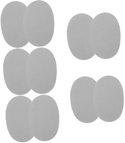 HOMSFOU 5 Pares De Rodilleras Y Coderas Parches Para Reparar Chaquetas Vaqueros Telas Coser Lona ​​Cuero Gris