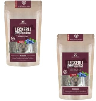 Lakefields Leckerli vom Weiderind | Doppelpack | 2 x 150 g | Leckerli für Hunde | Schonend getrocknet