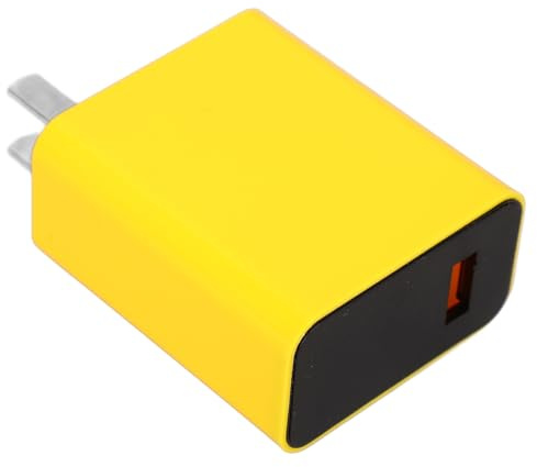Zerodeko Fake Charger Plug Secret Safe Box with Hidden Storage and Secure Plastic Container for Travel and Office Use, Discreet Money Hiding Gadget and Small Cash Holder in Yellow