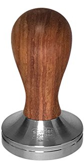 scarlet espresso | Tamper »Classic«, stilvoller Espresso-Stempel mit ergonomischem Griff aus Edelholz, für perfekten Espresso, Barista-Werkzeug (58 mm, Rosenholz)
