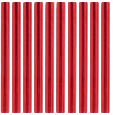 TRIWONDER Zeltstange Repair Splint Repair Kit Ersatzreparaturrohr für Durchmesser 8.6-9.5mm (Rot - 10 Stück)
