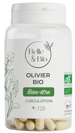 ANTIOXYDANT & ALLIÉ CARDIOVASCULAIRE - Olivier certifié Bio - Pilulier 120 gélules - Cure 1 mois - Complément Alimentaire BELLE&BIO - Fabriqué en France