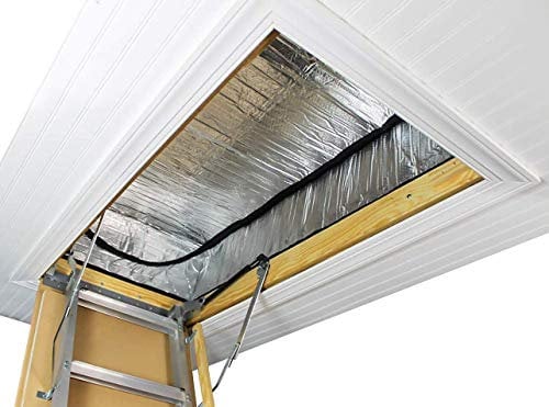 Premium Energy Saving Attic Door Insulation Stairway Cover R-15.3 Stair Ladder Opening Attic Tent with Easy Access Zipper 25 x 54 x 11
