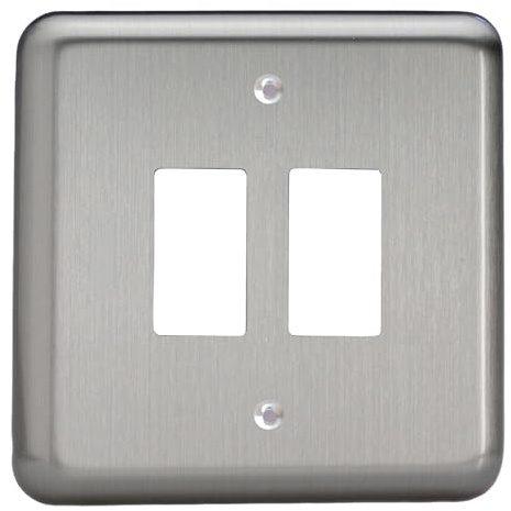 Varilight Double PowerGrid Plate Kit - Value Matt Chrome, XSPGY2