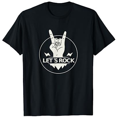 Pommesgabel Let's Rock - RockStar Gitarrist Musiker Geschenk T-Shirt