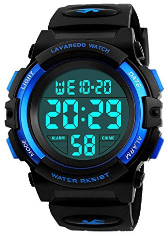 A ALPS Digital Watch with Rubber Band for Kids - Waterproof, Shockproof, Daily Use