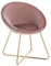 WOLTU 1x Esszimmerstuhl Küchenstuhl Polsterstuhl Skandinavisch Design Wohnzimmerstuhl Sessel Schminktisch Stuhl, Sitzfläche aus Samt, Goldene Metallbeine, Rosa BH217rs-1