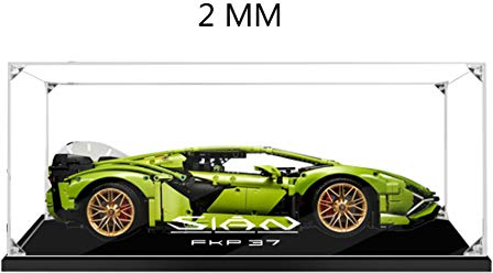 Gettesy Acryl Schaukasten Vitrine Kompatibel Mit Lego 42115 Lamborghini Sián FKP 37, Schaukasten Staubdicht Showcase Display Case (Ohne Modell Kit)