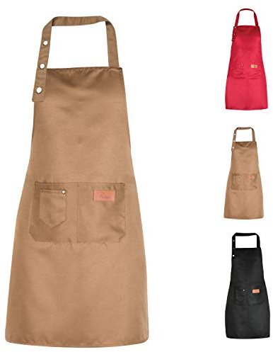 Bedogni Reggio Emilia Delantal de cocina hombre y mujer, con bolsillos, apto para tallas grandes, repelente al agua