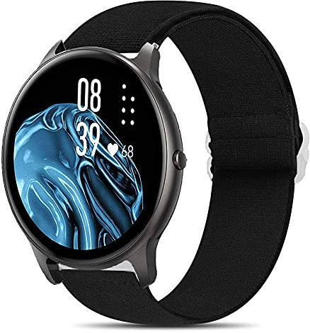 Giaogor Armband Kompatibel mit AGPTEK LW11, Einstellbar Stoff Armbänder, Weich und Dehnbar Elastizität Ersatzband für AGPTEK LW11 Smartwatch (schwarz)