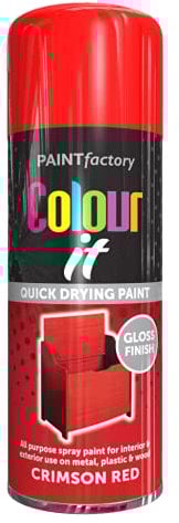 Classic Signature - 6 x All Purpose Crimson Red Aerosol Spray Paint 400ml Quick Drying Spray,Fast Dry and Excellent Coverage for Metal, Wood, Plastic and More