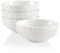 Buyajuju Kleine Schalen aus weißem Porzellan, 10,9 cm, Wabengitter, Schalen für Eis, Joghurt, Dessert, Obst, 237 ml, Schüssel-Set für Lebensmittelzubereitung, Reis, kleine Sid
