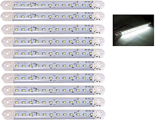 Seitenmarkierungsleuchten, Strobe LKW-Seitenleuchten10pcs Auto-Markierungsleuchten Auto-Seitenblinker Lichter 12SMD LED-Seitenlicht vorne hinten Positionsleuchten 12V für Auto Camper (10pcs, Weiß)