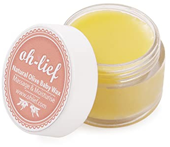 Oh-Lief Natural Olive Baby Massage Balm 10ml - Certified Natural & Organic, Cruelty-free - Suitable for Newborns and Sensitive, dry or Eczema-prone skin