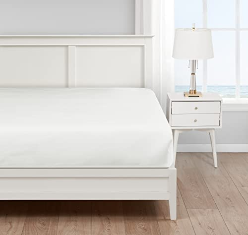 Nautica Spannbetttuch für Queen-Size-Betten, Weiß