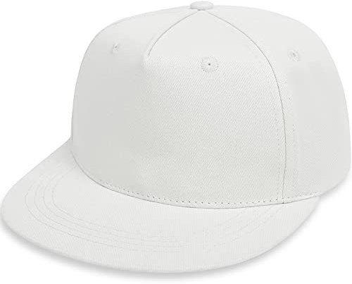 Malaxlx Weiß Baby Baseball Cap Kleinkinder Sonnenhut UV Schutz Sommerhut Verstellbar Kinder Snapback Cap Baseballkappe Schirmmütze für 2-4 Jahren Mädchen Jungen