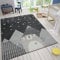 VIMODA Kinderteppich Babyteppich Kinderteppich für Mädchen und Jungs mit lächelndem Bären Motiv | Teppich für Kinderzimmer | Farbe: Grau Anthracite & Creme, Maße:120x170 cm