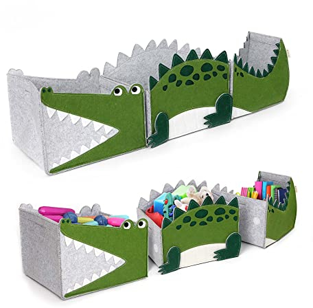 Lucky Sign - Aufbewahrungsbox Kinder Spielzeugkiste aus Filz faltbar für Jungen & Mädchen,85X25X24cm