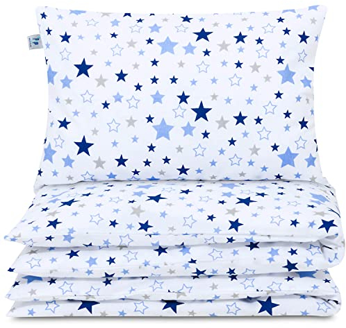 Baby Bettwäsche Set 120x90 cm mit Kissen 60x40 cm – 100% Baumwolle – Pepi Kinderbettwäsche – Milky Way