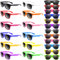 Morcheiong Lot de 12 lunettes de soleil aux couleurs fluo - Cadeau amusant pour fête d'anniversaire, plage, piscine