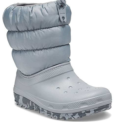 Crocs Classic Neo Puff Boot Toddler 207683-007, Boy,Girl Boots,Winter Boots, Grey, 23/24 EU