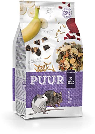 Witte Molen, Puur Rat 2 kg, Rodent Food, No Artificial Preservatives, Colours or Flavours, All Nutrients for Happy Life and Good Health