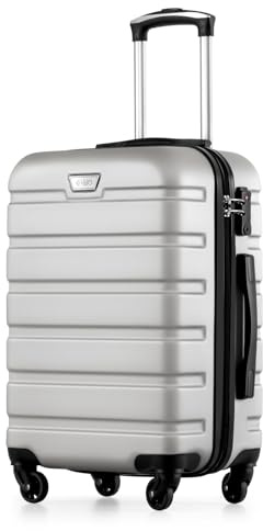 COOLIFE 20 Inch Carry On Suitcase for EasyJet, ABS+PC, Hardshell, Durable | Cabin Luggage with 360°Rubber Spinner Wheels, YKK Zipper, Telescopic Handle, TSA Lock, Lightweight Travel Suitcase for flight