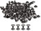 sourcing map 100 Sets Leather Rivets, 8mm Double Cap Rivets 10mm Height Metal Studs Rivet for Leather Craft Repair DIY Purse Belts Bags Shoes, Gun-Black