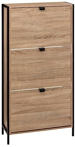 5five - schuhschrank mit 3 schubladen aliaj in eiche natur effekt