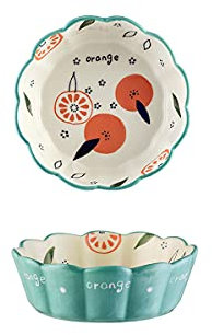 MbeLLO Baking tray with handle，Porcelain Porcelain Round Quiche Dish Traditional Porcelain Round Flan DishSet of 2,B,7inch (Color : B, Size : 6Inch) (Color : B, Size : 7 (Color : B, Size : 7inch)