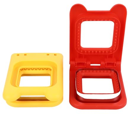 Sandwich Cutter for Children 2 Pieces Red and Yellow Square Sandwich Knife Stainless Steel Sandwich Knife Set Sandwiches Cutters