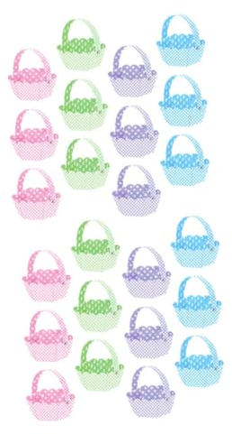 PRETYZOOM 24St Osterkorb DIY-Verzierung Osterei-Korb Osterkörbchen selber machen Frühlingsfest Ornament Osterkörbe Ostereierkörbchen selber machen Hase Dekorationen Aufbewahrungskorb Papier