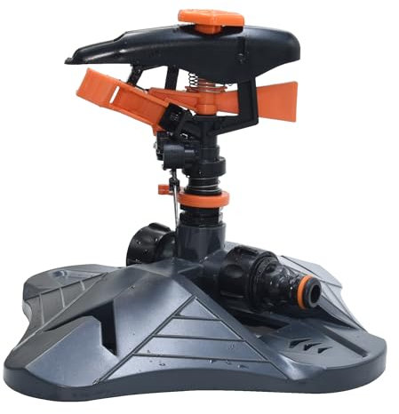 MKNZOME Aspersores de Riego Cesped, Aspersor de Jardín Agricola Automático Giratorio 360 Grados, Aspersor de Impacto para Garden, Park, Yard Patio, Césped, Niños y Jardín, ángulo de Riego Ajustable